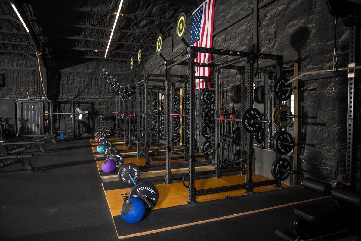 Rogue squat racks and lifting platforms at The KoR — strength training in Sarasota, FL