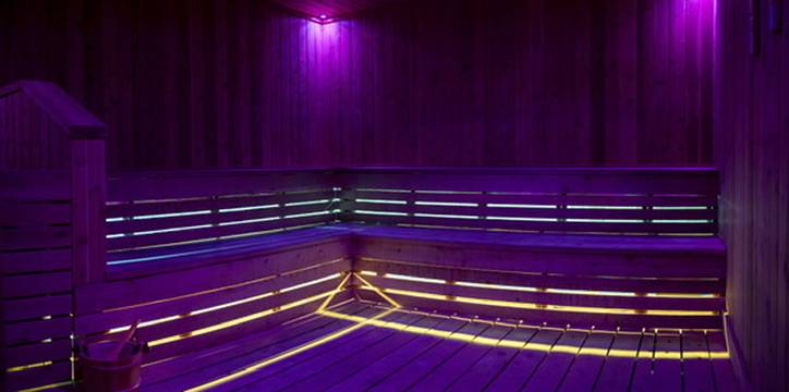 Color-therapy sauna at The KoR — heat therapy in Sarasota, FL