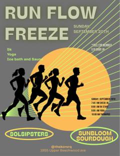 Run Flow Freeze event flyer